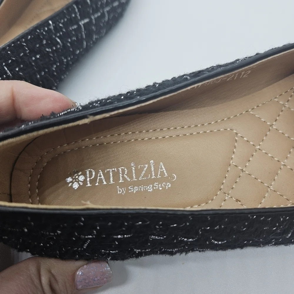 Patrizia black boucle chain loafers EU 37 US 6.5-7